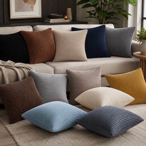 Jumbo cord cushion - cushion, covers