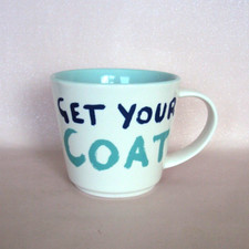 Jamie Oliver Cheeky Mug. Get Your Coat You’ve Pulled. New, Unused 9cm x 9.5cm.