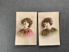 GLAMOUR - SAME LADY IN DIFFERENT COLOUR DRESS  COLLECTION OF VINTAGE   POSTCARDS