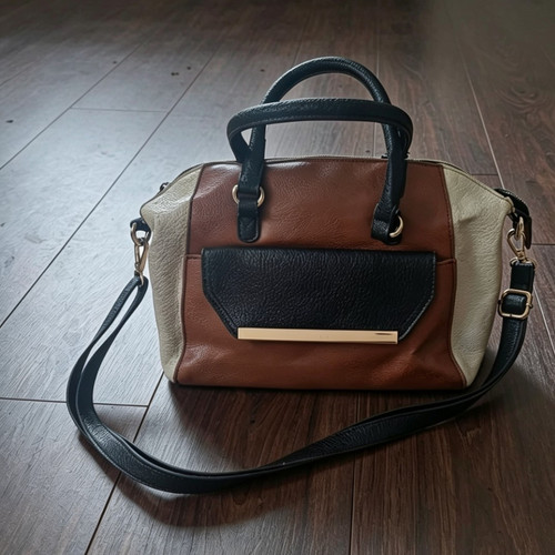 Colourblock faux leather - faux,