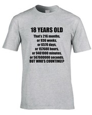 18th Birthday Men's T-Shirt 18 Eighteen Funny Gift Idea For Him Clever Present