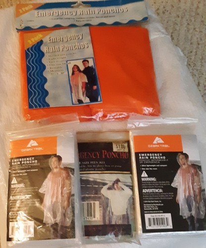 Emergency rain ponchos - rain,