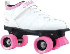 Chicago Bullet Roller Skates Size 10 – Ladies Speed Skates, White, Classic Ri...
