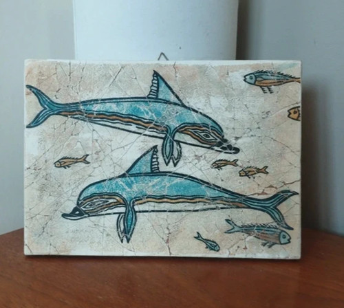 Vintage handmade greek plaster - handmade,