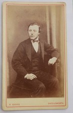 CDV OF A SEATED VICTORIAN MAN, BY BANKS OF SADDLEWORTH