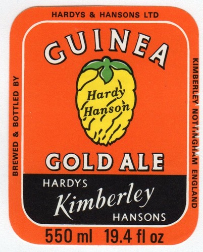 Beer label hardys hansons - beer,