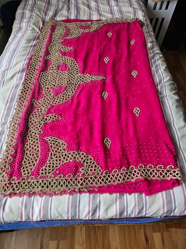 Pink with pale gold sequins - pale,