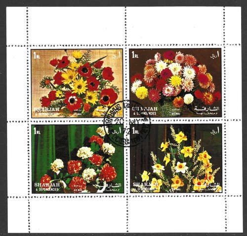 Sharjah 1972 flowers - sharjah,, 1972,