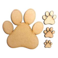 Wooden MDF Dog Paw Shapes