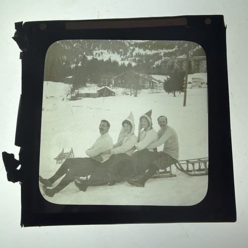 Antique magic lantern slide - antique,