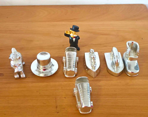 Monopoly mixed metal - monopoly, tokens