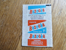 A&BC (TOPPS) BUBBLE GUM BAZOOKA SMALL WRAPPER  1970's