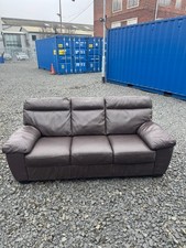 DFS 3 Seater Brown Leather