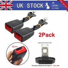 2x Front Driver Seat Belt Buckle Plug Connector Warning Cable Duty Belt Camlock~