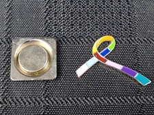 Colours of Hope Cancer Awareness Ribbon Lapel Pin Magnet (B4)