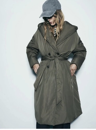 Zara bnwt khaki quilted coat - zara,
