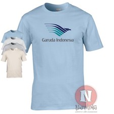 Garuda Indonesia logo t-shirt vacation classic air travel airline airport tee