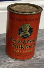 Vintage 1947 COW & GATE Baby Milk Food Tin Advertising Collectible