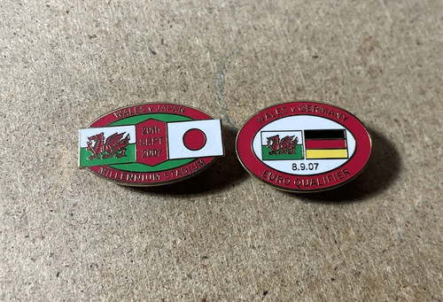 Wales football enamel badges - wales,