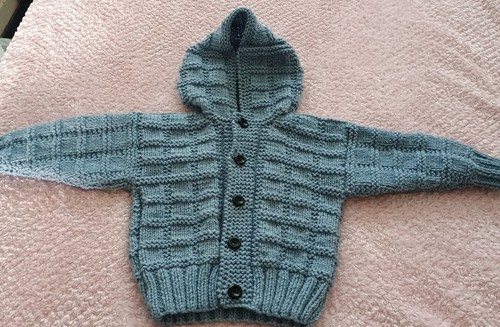 New hand knitted hooded - hand,