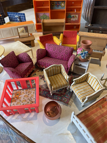 Vintage dolls house mixed - dolls,