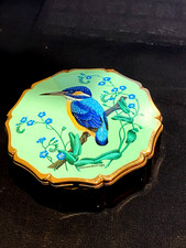 VINTAGE STRATTON WOODPECKER LIDDED ENAMEL LIDDED TRINKET /JEWEL BOX