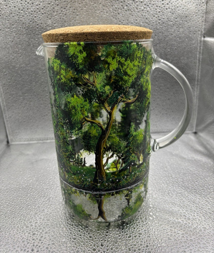 Hand paintedclear glass - hand,