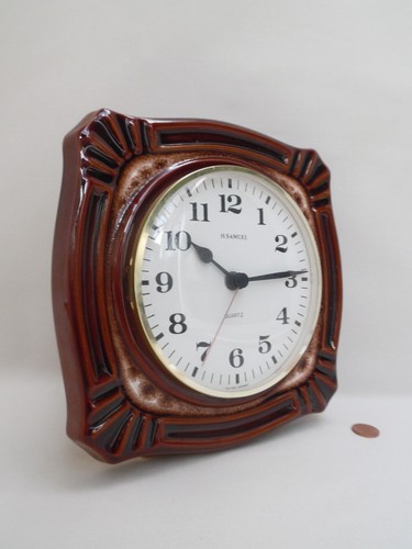 60s brown ceramic wall - 60s, clock