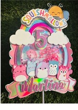 Squishmallow Cake Topper Glitter Shaker