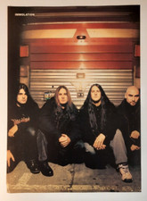 IMMOLATION ~ Vintage late '90s Band posing by tour bus ~ Magazine Page PINUP