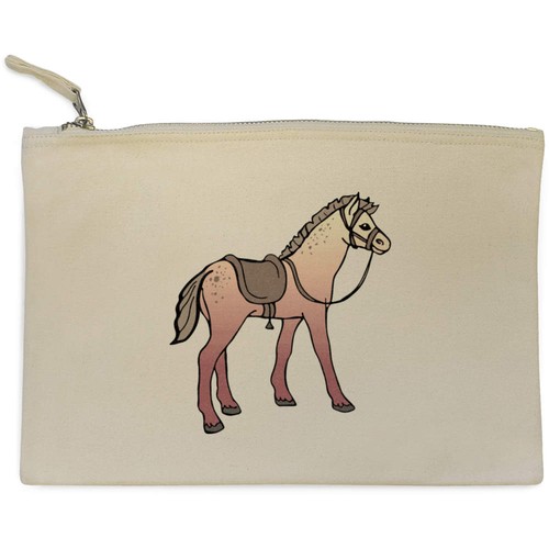 Horse with saddle - &, bridle'