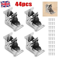 4x Folding Table Chair Leg Hinges 90 Degree Self-Locking Bracket Hinge Hardware