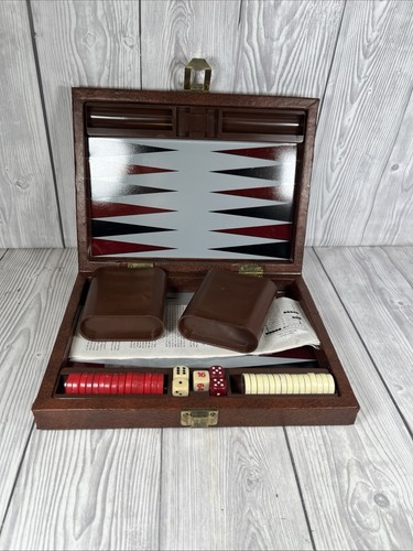 Backgammon set brown - backgammon, faux