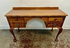 A Rare & Beautiful Walnut Writing Desk On Cabriole Legs C1960.