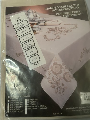 Tobin stamped tablecloth - tobin,