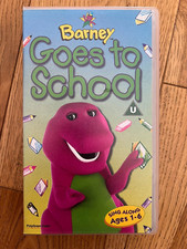Barney Goes to School VHS Video Tape TV Animation Kids 1990 PolyGram Video