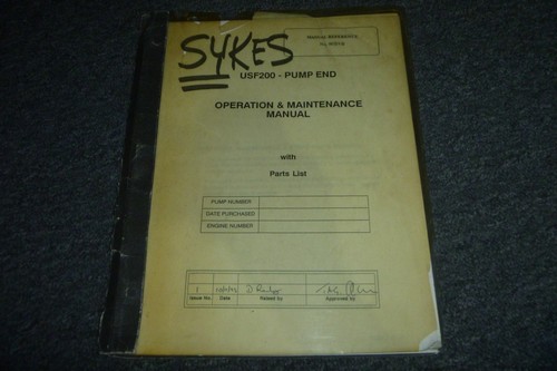 Sykes usf200 pump end - sykes,