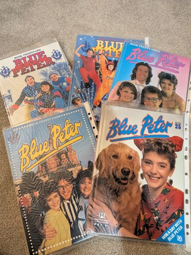 Vintage bbc blue peter annuals - blue,