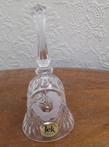 Vintage crystal hand held - , bell