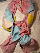 Powder Pastel Block Scarf – Soft Polyester – 72” x 38”