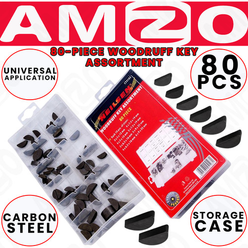 80pcs woodruff key - 80pcs, metric
