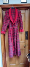 Vintage Tartan Red Dressing Gown Size L 14-16  Christmas Retro