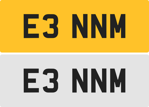 Nnm private number - number, plate