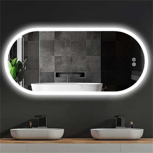 Long oval bathroom - bathroom, wall