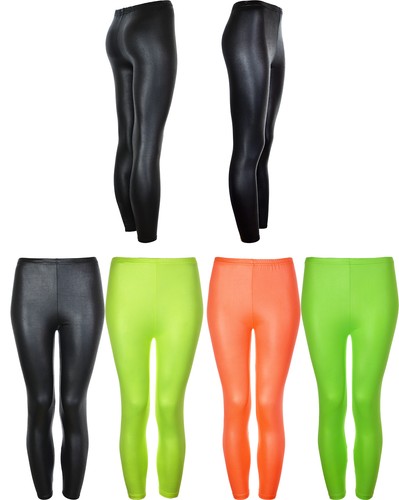 Kids legging shiny neon - in,