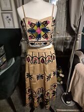 H&M Trend Embroidered Skirt Size 14 & Embroidered Strapless Top Size 14 Set BNWT