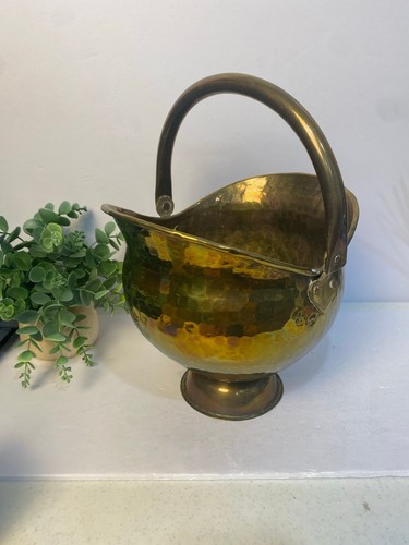 Vintage hammered brass - hammered,