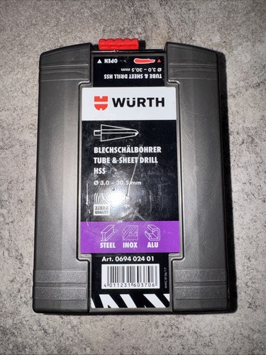 Wurth tube sheet drill - sheet, set