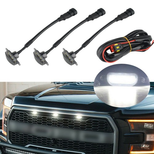 Amber smoked led front - 3x,