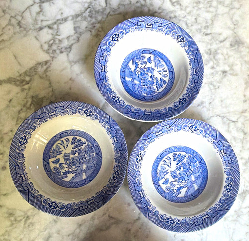 Booths blue white willow - &,